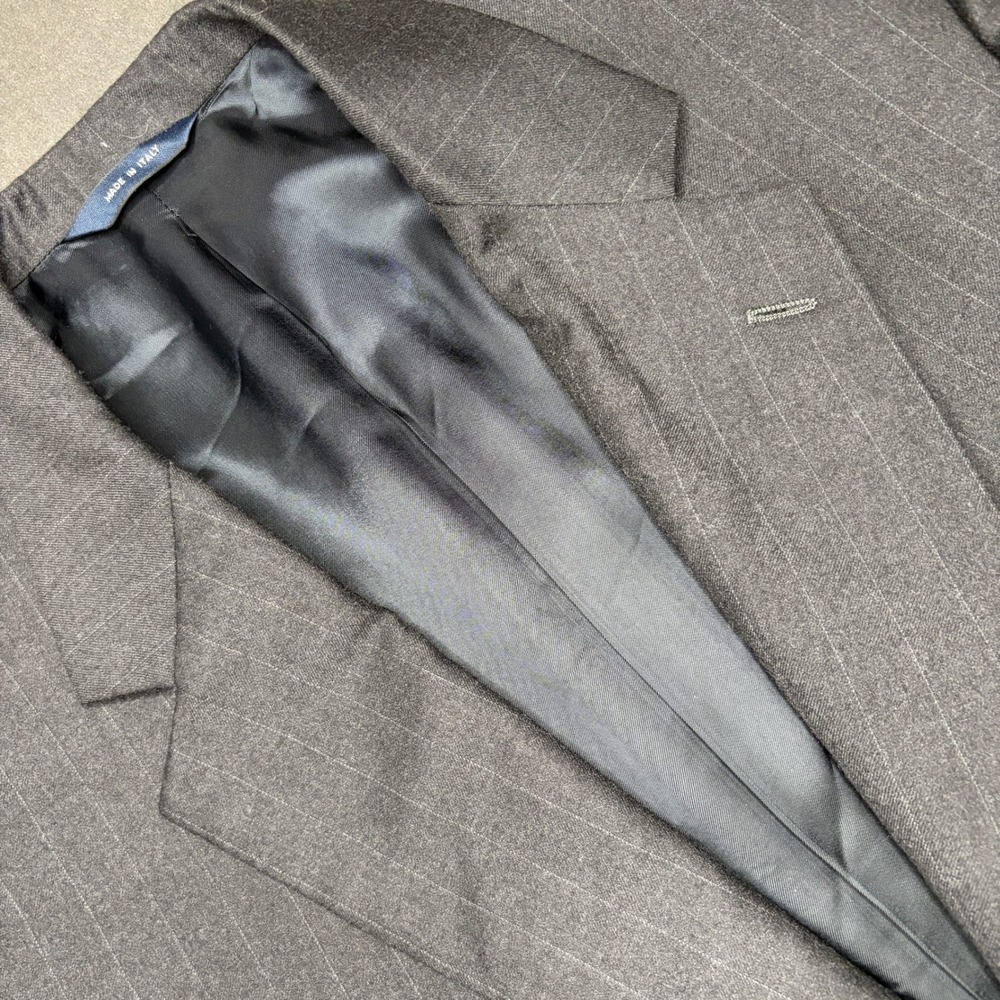 Brooks Brothers Blazer Mens 42L Gray Pinstripe Wool Cashmere Sport Coat Jacket